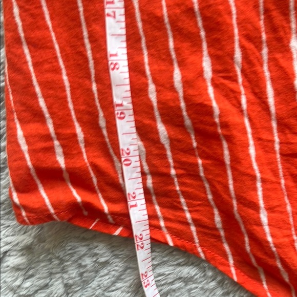 LAUREN RALPH LAUREN Orange and White Striped button up cotton Shirt preppy S - Picture 6 of 6